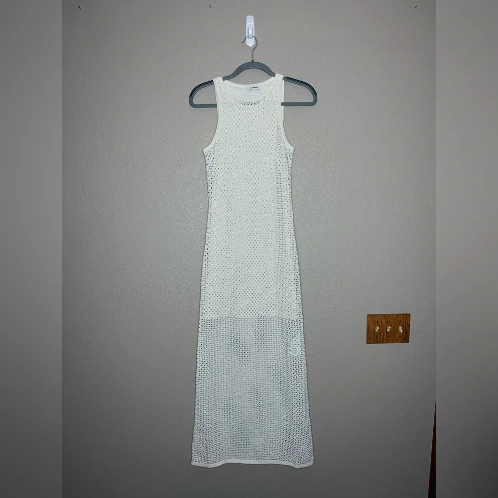 Sandro Rhinestone-Embellished Knitted Maxi Dress - Picture 5 of 9